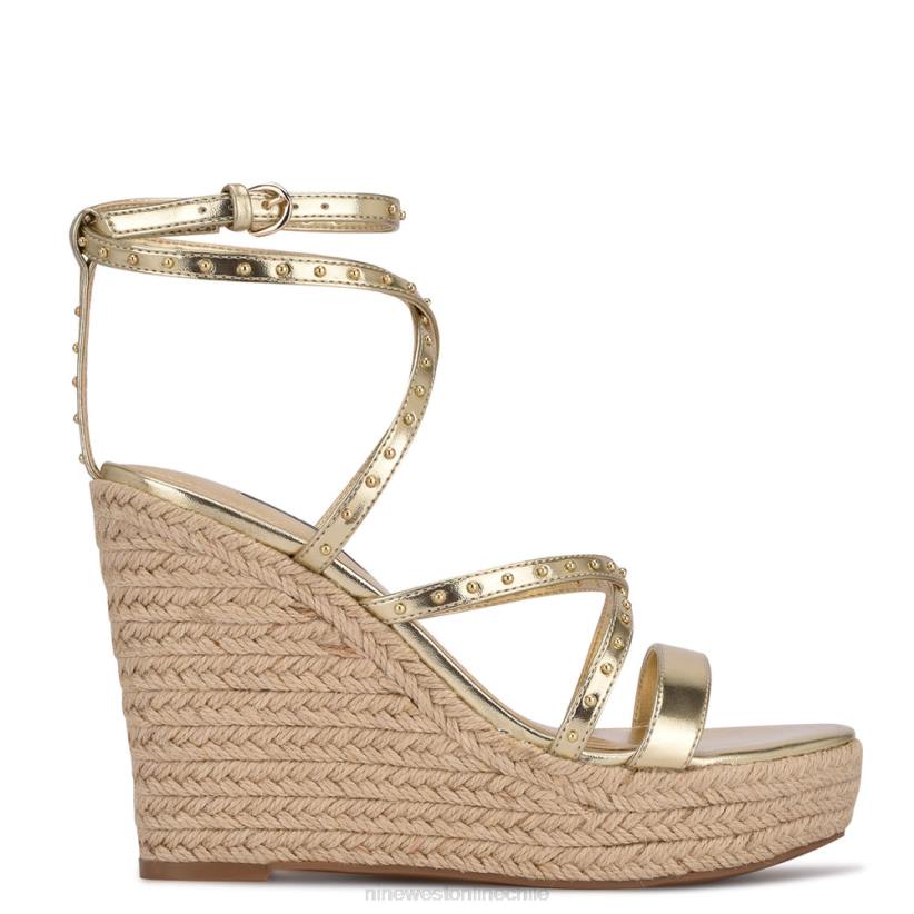 Nine West sandalias alpargatas con cuña hunda 2Z2T795 platino Nine West chile outlet