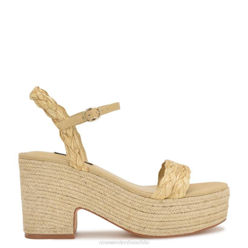 Nine West sandalias alpargatas con tacón rivva 2Z2T756 rafia natural Nine West sandals