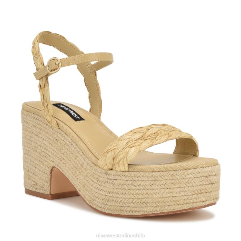 Nine West sandalias alpargatas con tacón rivva 2Z2T756 rafia natural Nine West sandals