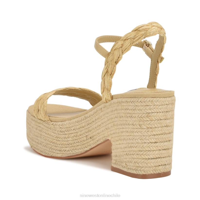 Nine West sandalias alpargatas con tacón rivva 2Z2T756 rafia natural Nine West sandals