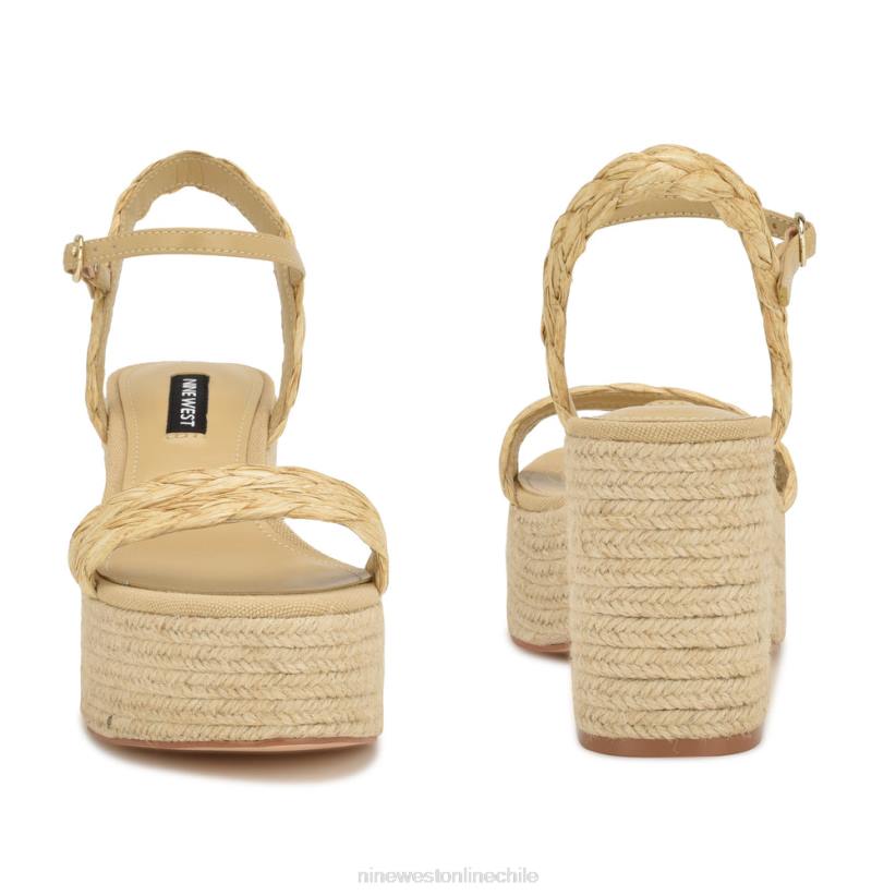 Nine West sandalias alpargatas con tacón rivva 2Z2T756 rafia natural Nine West sandals