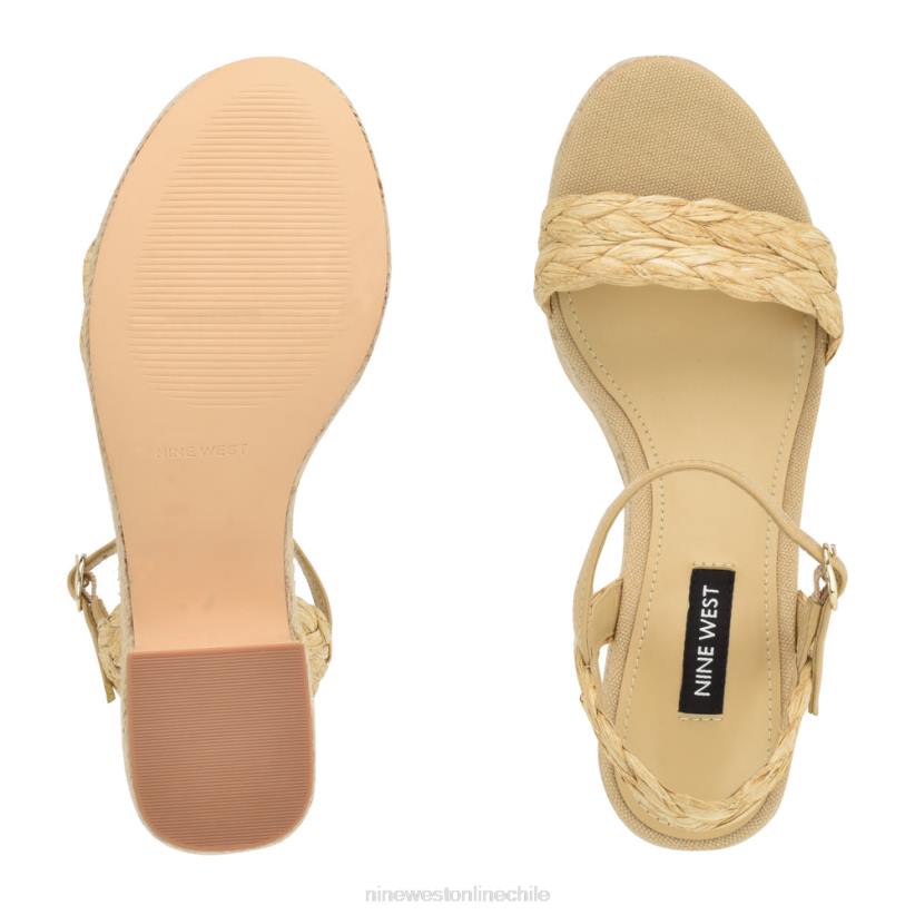 Nine West sandalias alpargatas con tacón rivva 2Z2T756 rafia natural Nine West sandals