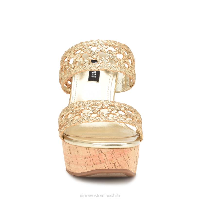 Nine West sandalias con cuña kalani 2Z2T742 platino Nine West cartera negra