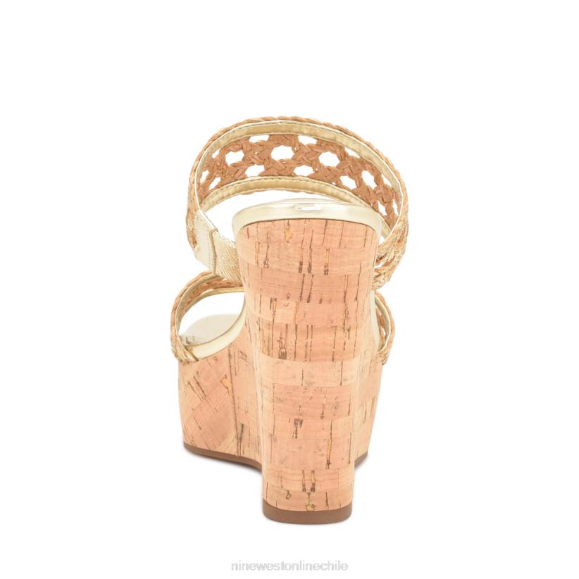 Nine West sandalias con cuña kalani 2Z2T742 platino Nine West cartera negra