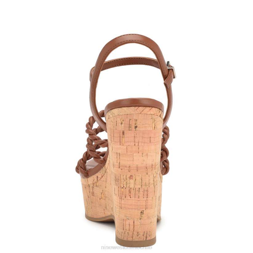 Nine West sandalias con cuña y tira en el tobillo 2Z2T761 marrón Nine West shoes