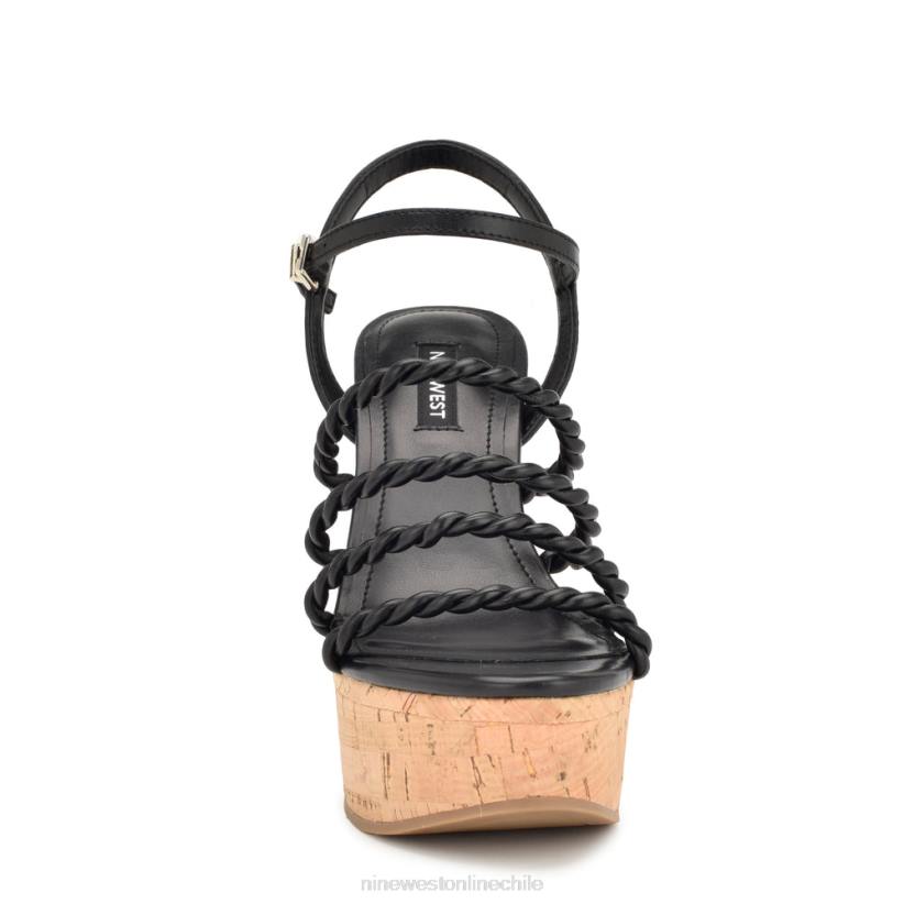 Nine West sandalias con cuña y tira en el tobillo 2Z2T762 negro Nine West sandals