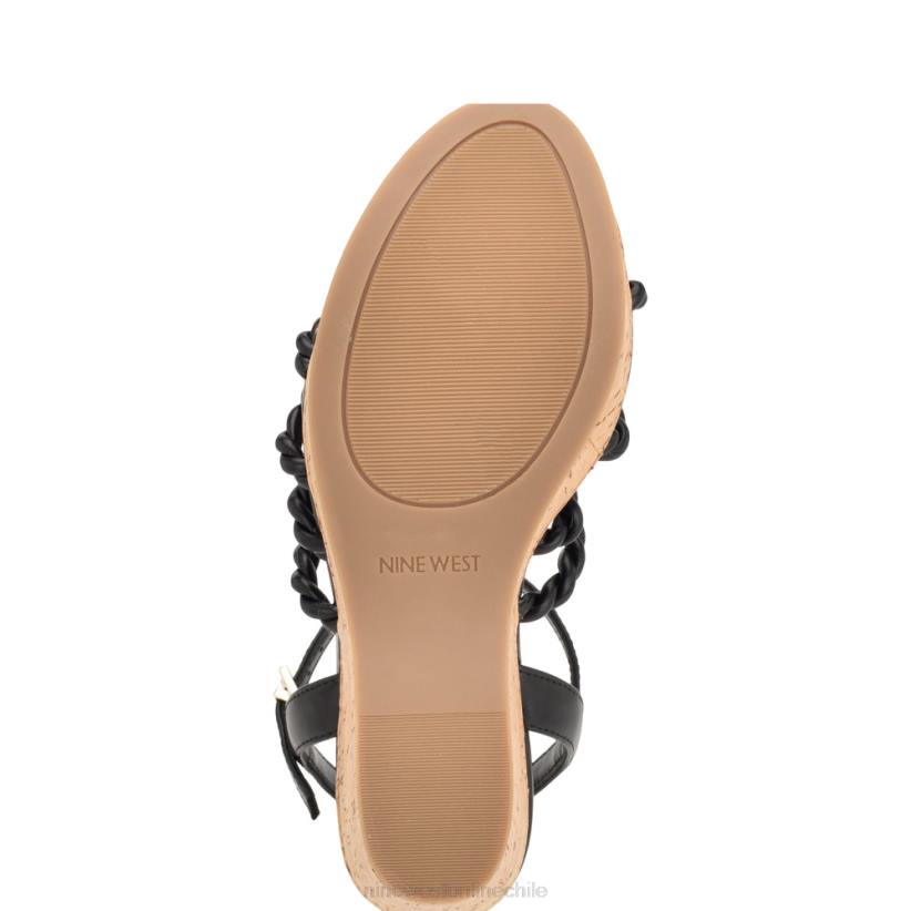 Nine West sandalias con cuña y tira en el tobillo 2Z2T762 negro Nine West sandals