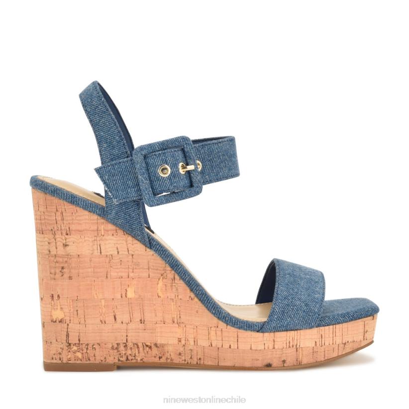 Nine West sandalias cuña cortes 2Z2T765 mezclilla azul Nine West chile outlet