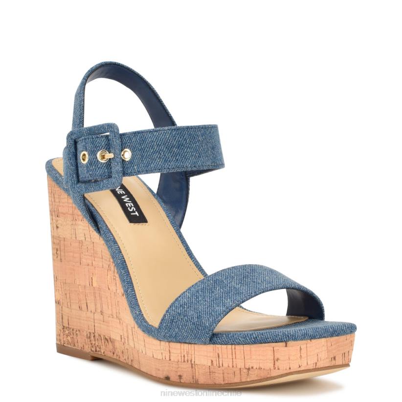 Nine West sandalias cuña cortes 2Z2T765 mezclilla azul Nine West chile outlet