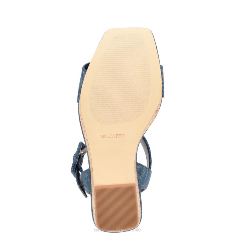 Nine West sandalias cuña cortes 2Z2T765 mezclilla azul Nine West chile outlet