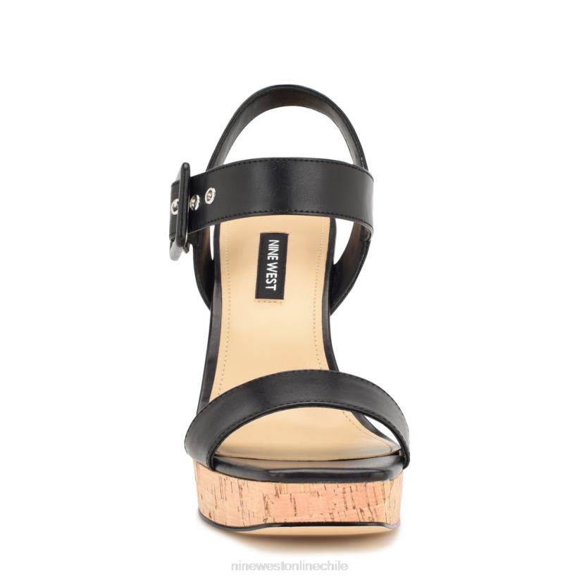Nine West sandalias cuña cortes 2Z2T766 negro Nine West cartera negra