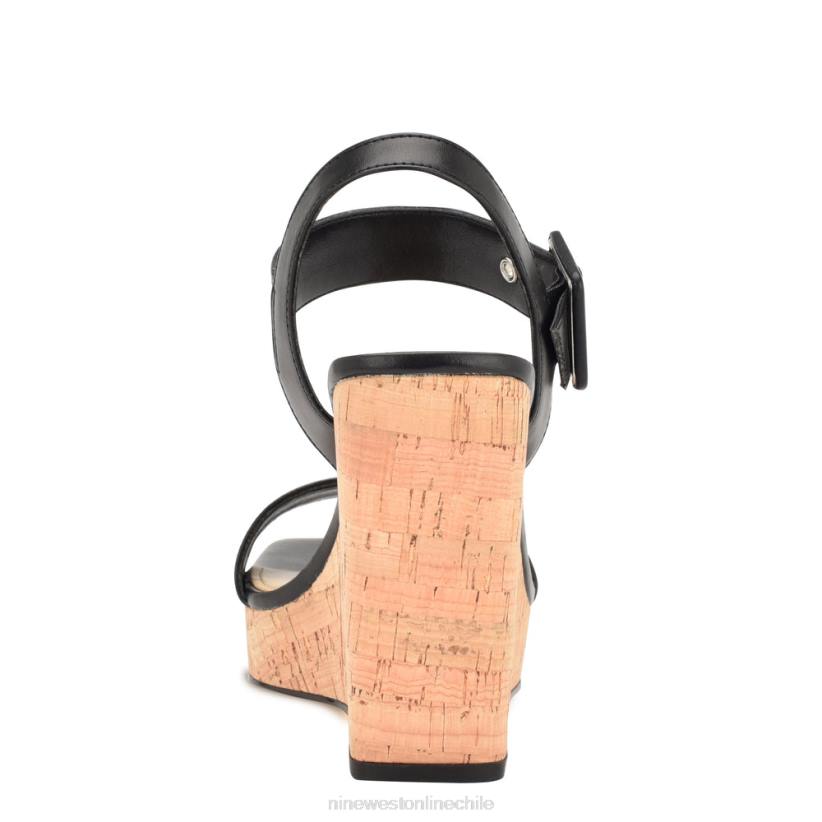 Nine West sandalias cuña cortes 2Z2T766 negro Nine West cartera negra