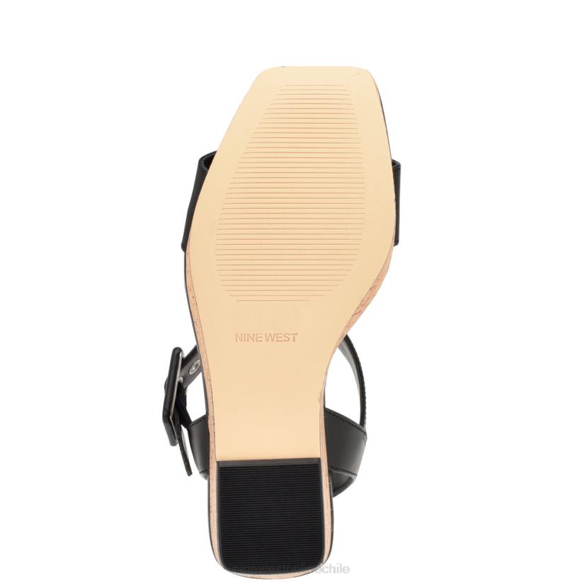 Nine West sandalias cuña cortes 2Z2T766 negro Nine West cartera negra