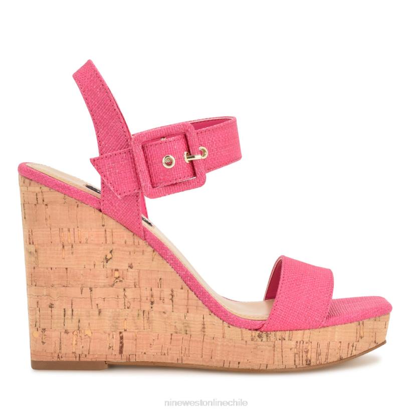 Nine West sandalias cuña cortes 2Z2T767 rafia rosa Nine West shoes