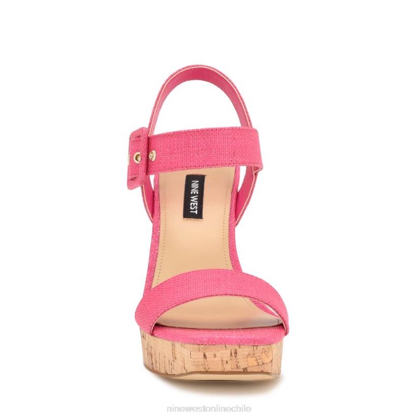 Nine West sandalias cuña cortes 2Z2T767 rafia rosa Nine West shoes