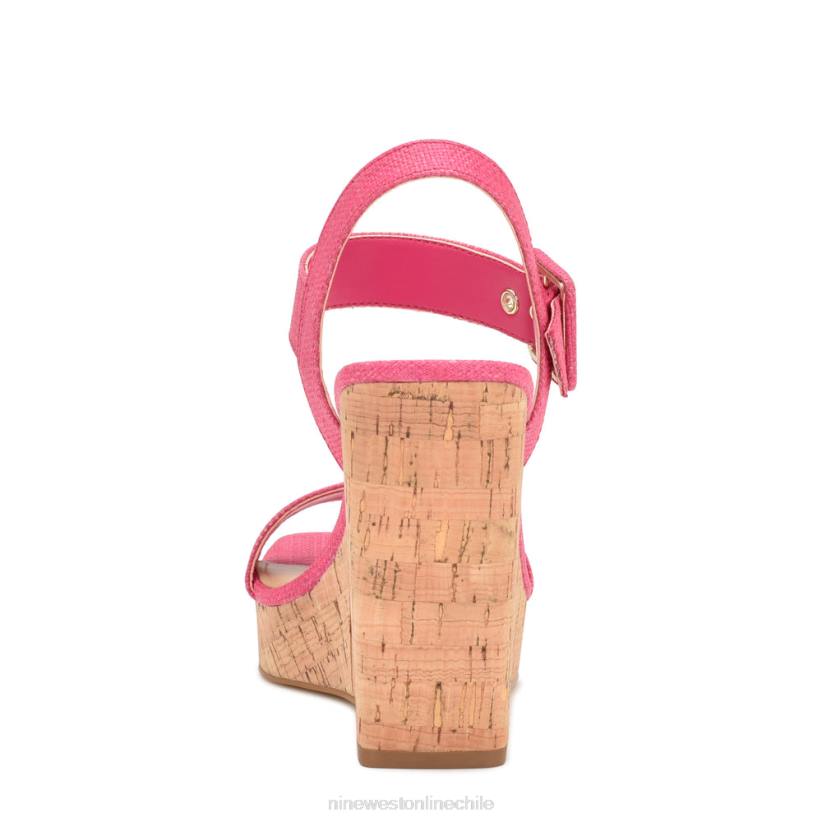 Nine West sandalias cuña cortes 2Z2T767 rafia rosa Nine West shoes
