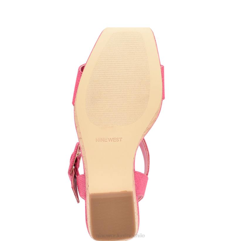 Nine West sandalias cuña cortes 2Z2T767 rafia rosa Nine West shoes