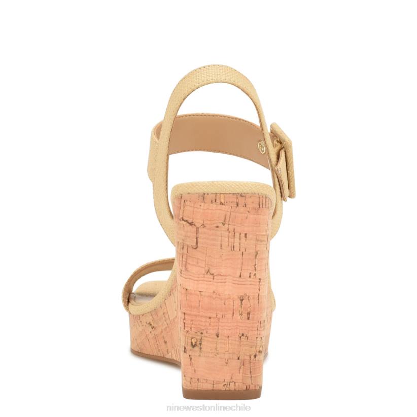 Nine West sandalias cuña cortes 2Z2T768 rafia natural Nine West sandals