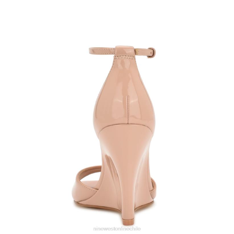 Nine West sandalias cuña hallena 2Z2T744 patente natural ligera Nine West sandals