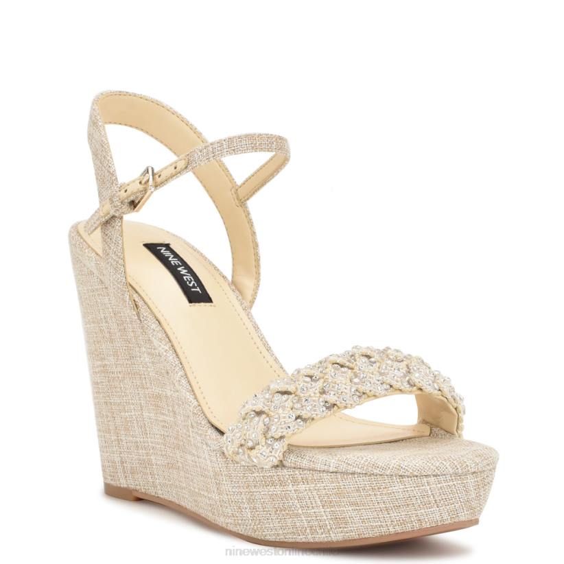 Nine West sandalias halora con cuña 2Z2T759 luz natural Nine West chile outlet