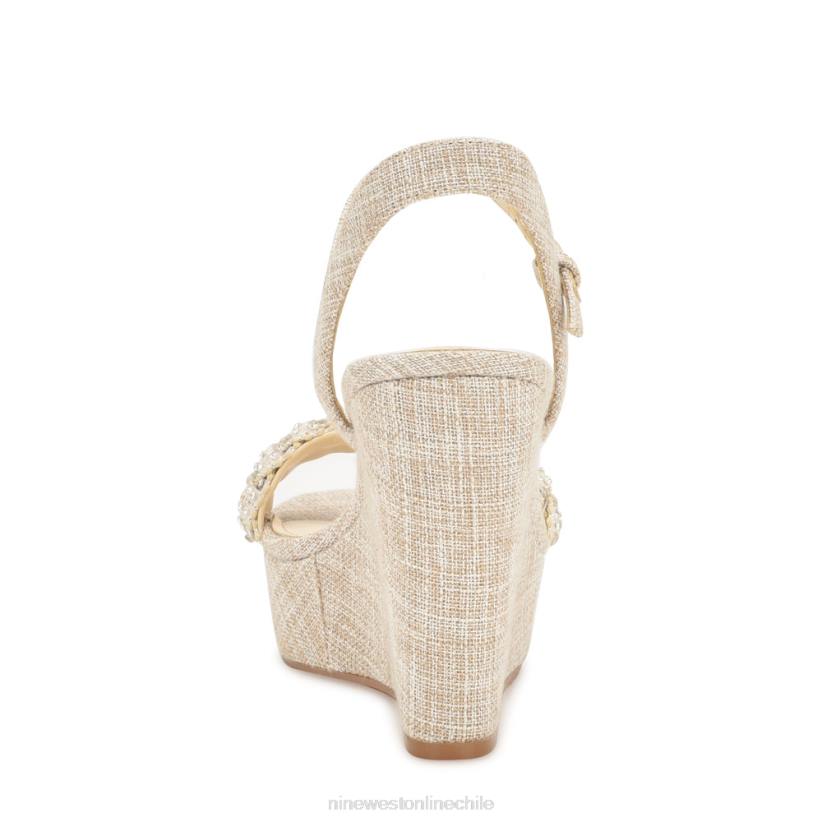 Nine West sandalias halora con cuña 2Z2T759 luz natural Nine West chile outlet