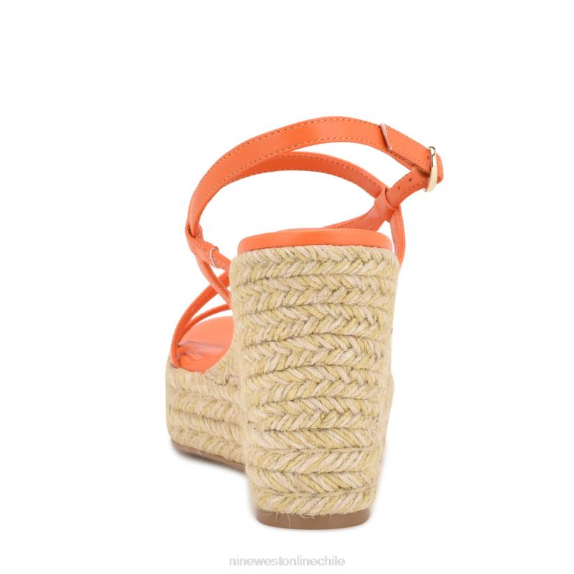 Nine West sandalias jills alpargatas con cuña 2Z2T1132 naranja Nine West cartera negra