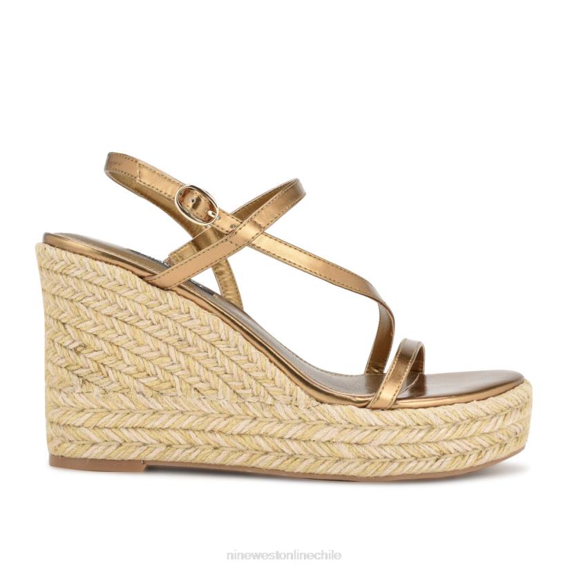 Nine West sandalias jills alpargatas con cuña 2Z2T1133 oro oscuro Nine West shoes