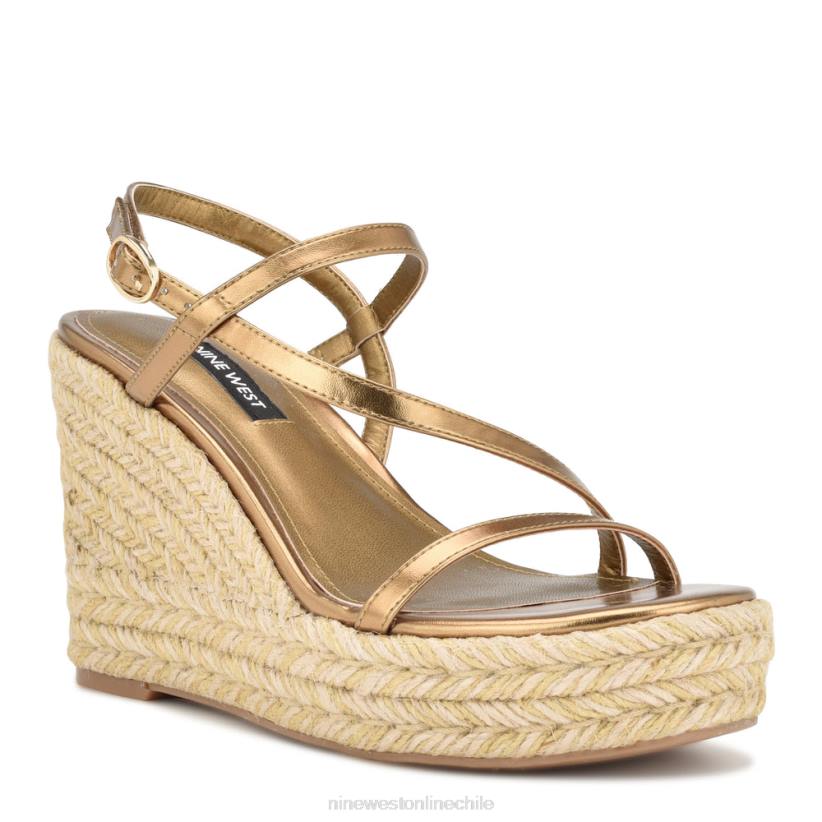 Nine West sandalias jills alpargatas con cuña 2Z2T1133 oro oscuro Nine West shoes