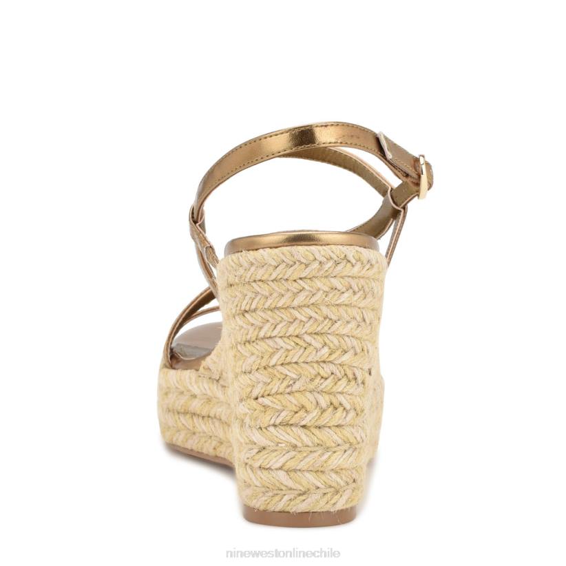 Nine West sandalias jills alpargatas con cuña 2Z2T1133 oro oscuro Nine West shoes