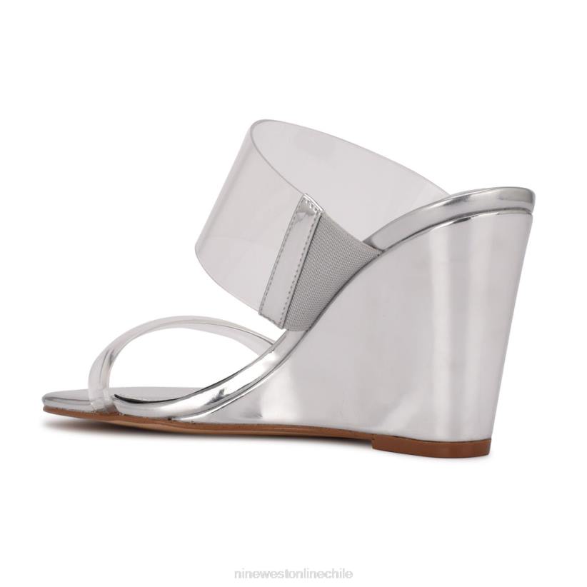 Nine West sandalias nats con cuña 2Z2T729 claro/plata Nine West chile outlet