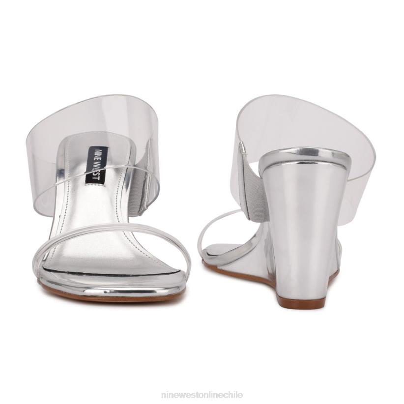 Nine West sandalias nats con cuña 2Z2T729 claro/plata Nine West chile outlet