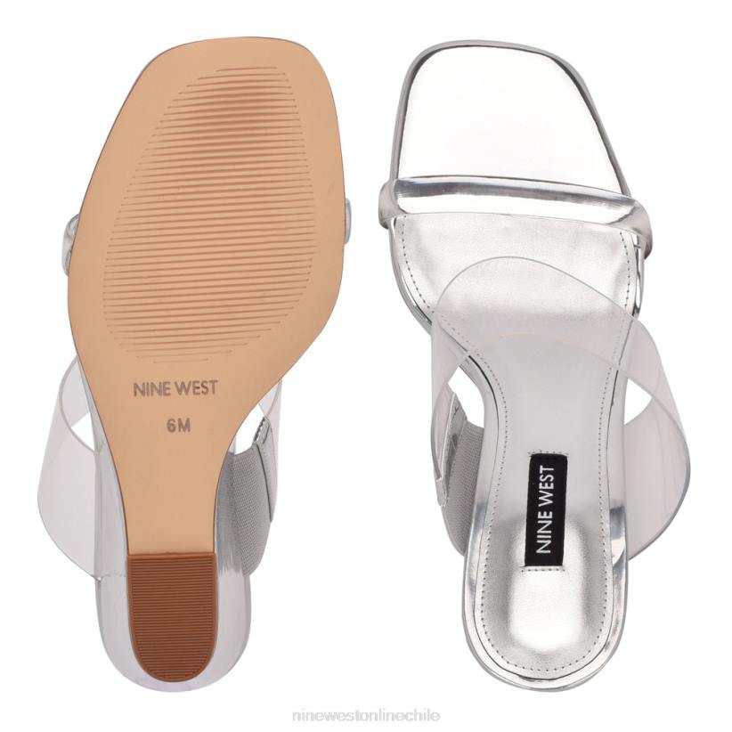 Nine West sandalias nats con cuña 2Z2T729 claro/plata Nine West chile outlet