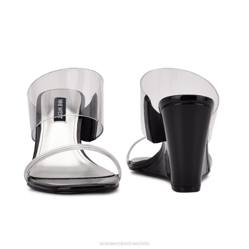 Nine West sandalias nats con cuña 2Z2T731 claro/negro Nine West shoes