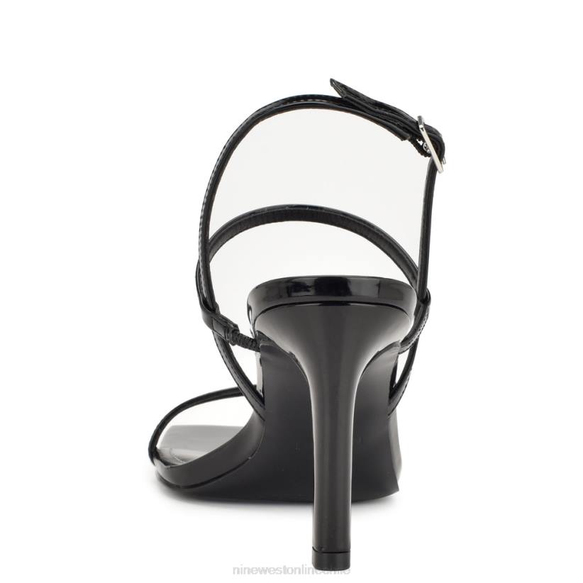 Nine West sandalias con tacón y tira trasera Olah 2Z2T165 charol negro Nine West chile outlet