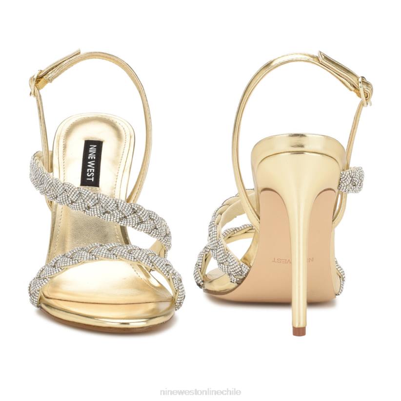 Nine West sandalias tiff de tacón con tira trasera 2Z2T1821 cristal platino Nine West chile outlet