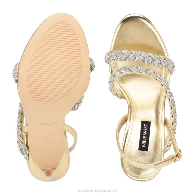 Nine West sandalias tiff de tacón con tira trasera 2Z2T1821 cristal platino Nine West chile outlet