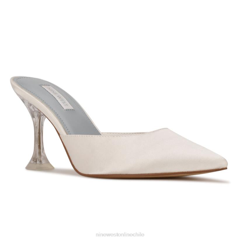 Nine West mules con punta puntiaguda 2Z2T2009 satén blanco Nine West shoes