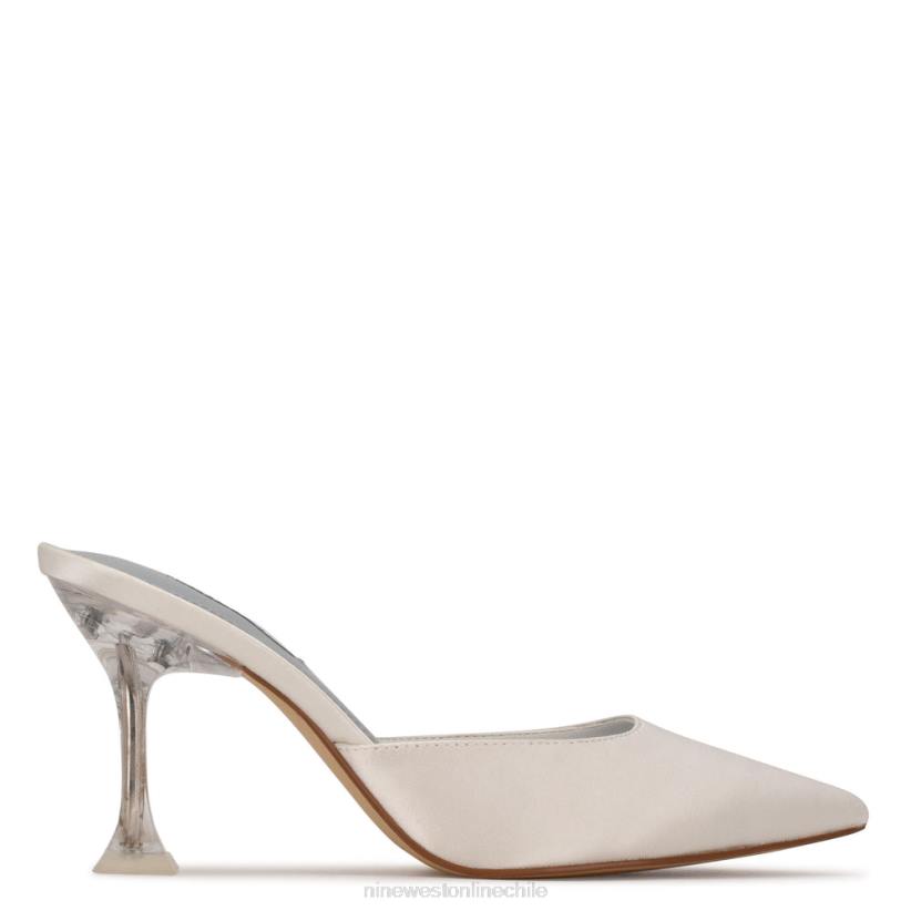 Nine West mules con punta puntiaguda 2Z2T738 satén blanco Nine West sandals