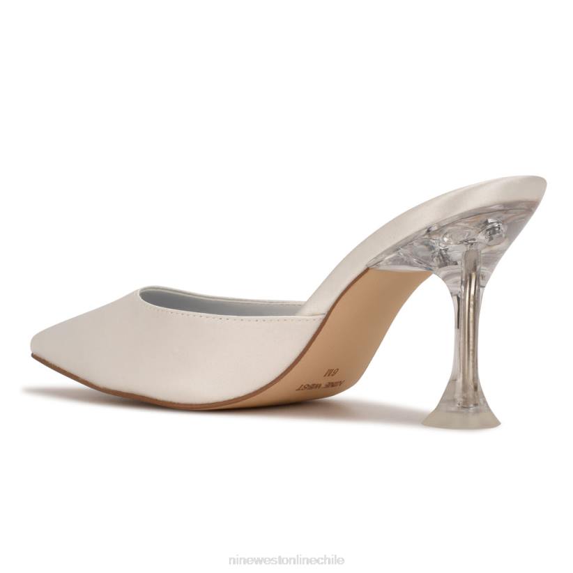 Nine West mules con punta puntiaguda 2Z2T738 satén blanco Nine West sandals