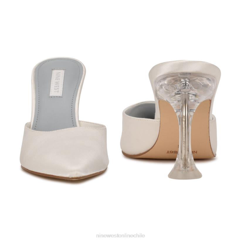 Nine West mules con punta puntiaguda 2Z2T738 satén blanco Nine West sandals