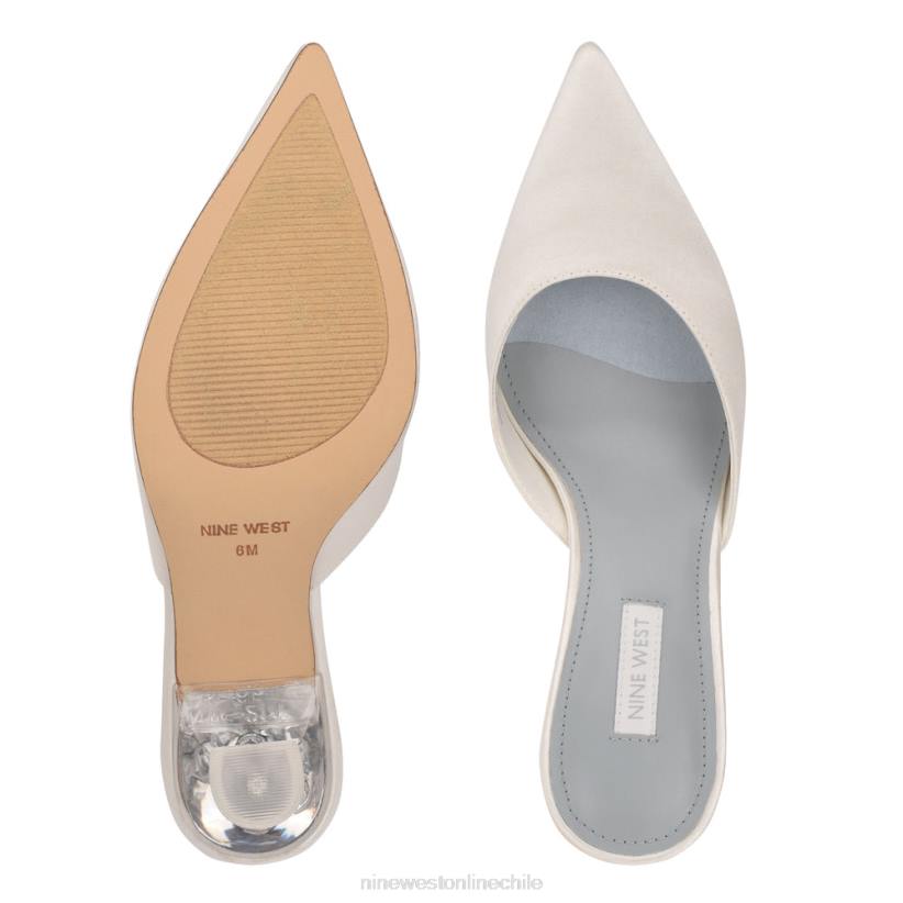 Nine West mules con punta puntiaguda 2Z2T738 satén blanco Nine West sandals