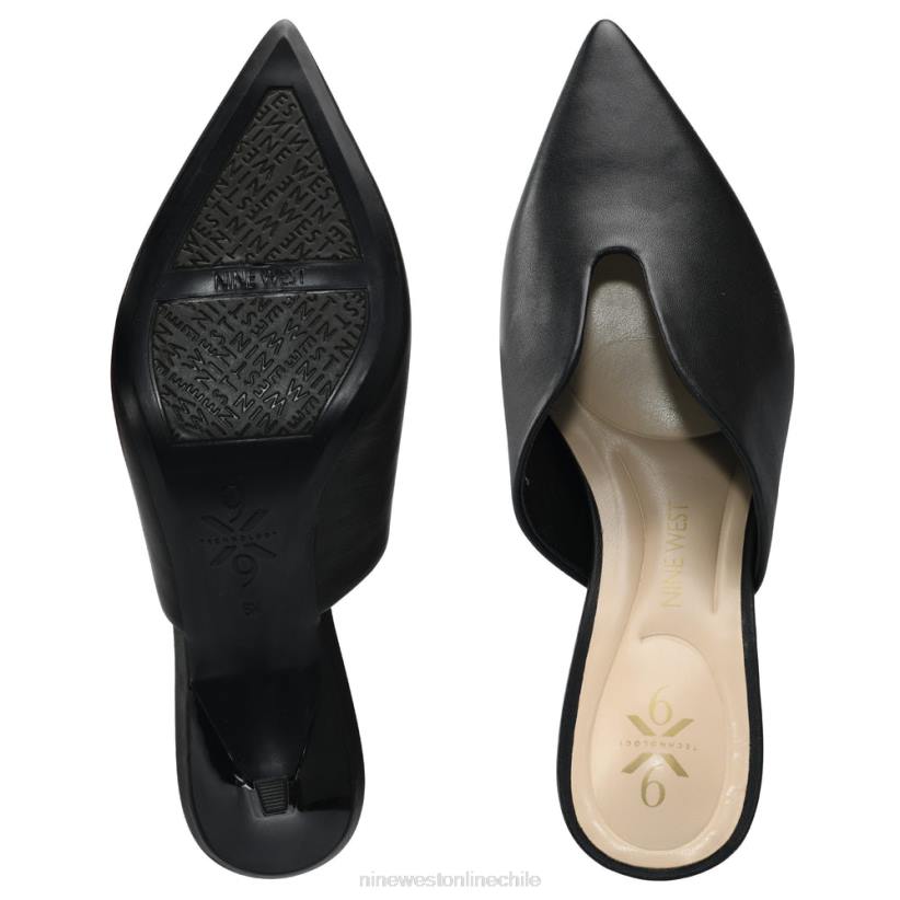 Nine West mules kapps 9x9 con puntera puntiaguda 2Z2T2161 cuero negro Nine West zapatillas chile