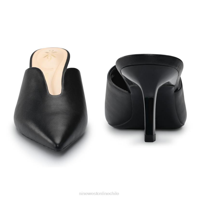 Nine West mules kapps 9x9 con puntera puntiaguda 2Z2T698 cuero negro Nine West chile carteras