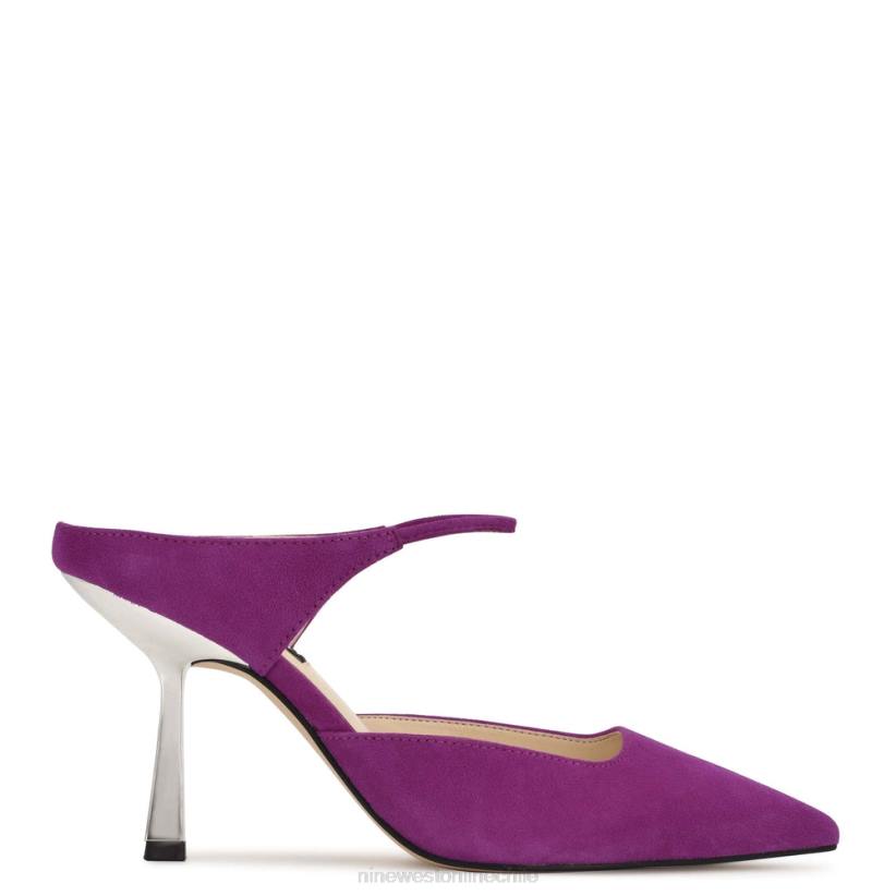 Nine West mules madys con tacón 2Z2T733 gamuza morada Nine West zapatillas chile