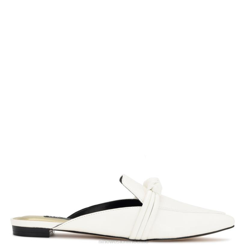 Nine West mules planos Aliby 2Z2T687 blanco Nine West chile outlet