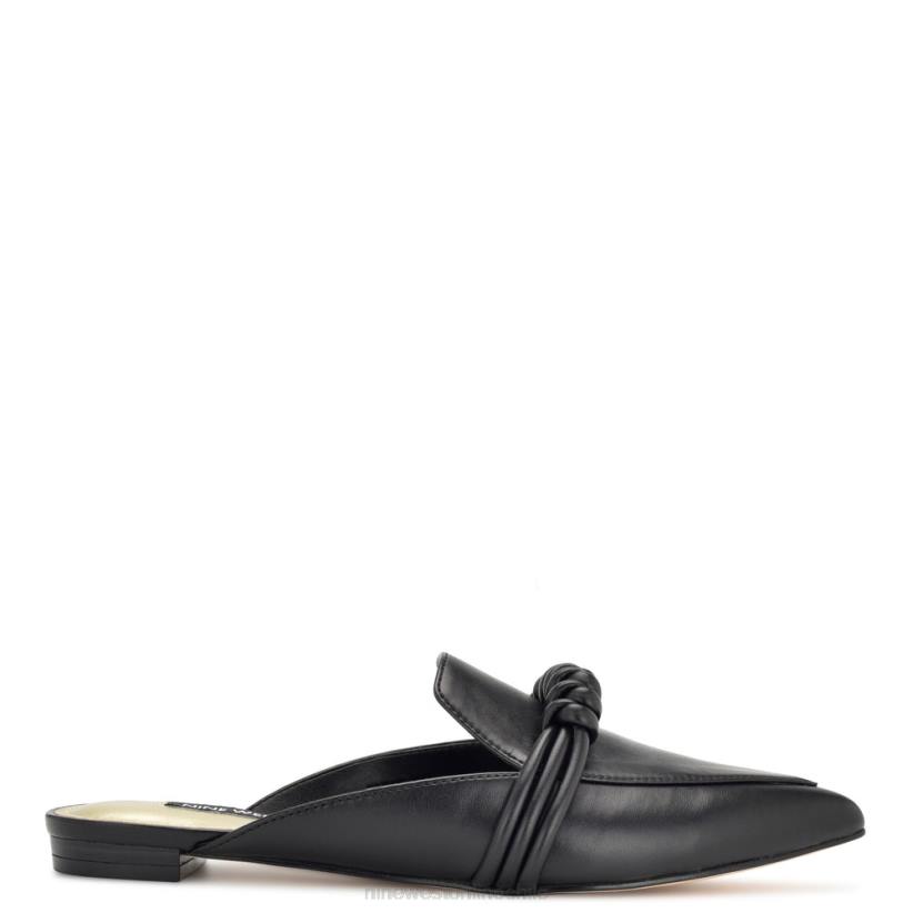 Nine West mules planos Aliby 2Z2T688 negro Nine West cartera negra