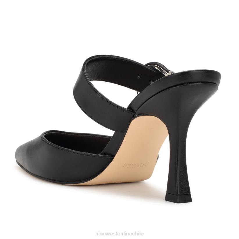 Nine West mules sanra con tacón y puntera puntiaguda 2Z2T686 negro Nine West chile carteras