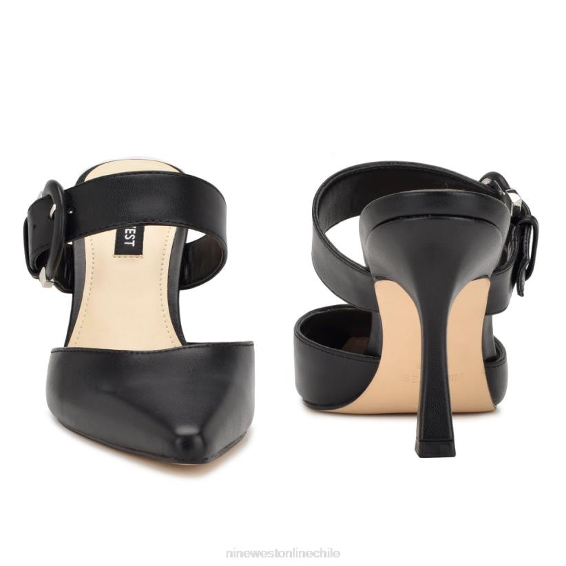Nine West mules sanra con tacón y puntera puntiaguda 2Z2T686 negro Nine West chile carteras