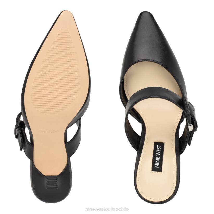 Nine West mules sanra con tacón y puntera puntiaguda 2Z2T686 negro Nine West chile carteras