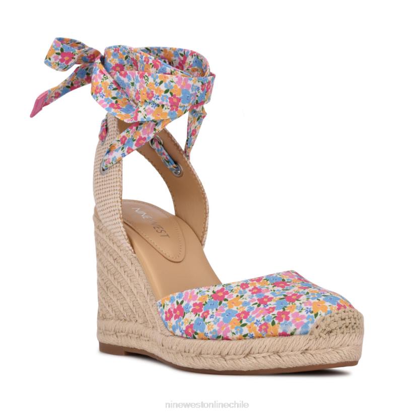 Nine West sandalias con cuña y alpargatas cruzadas en el tobillo 2Z2T843 floral tonto Nine West chile outlet